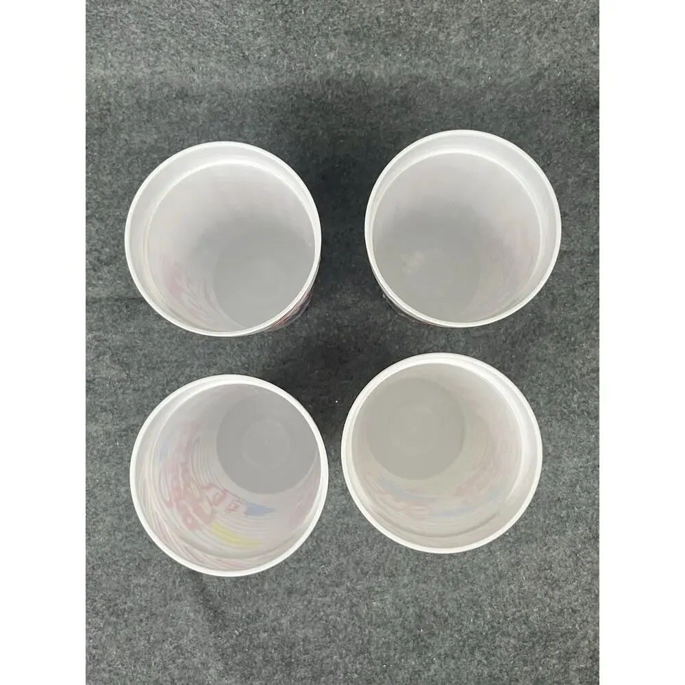Vintage Indiana University Hoosiers Plastic Stadium Cups Lot 1990s Neon Retro IU